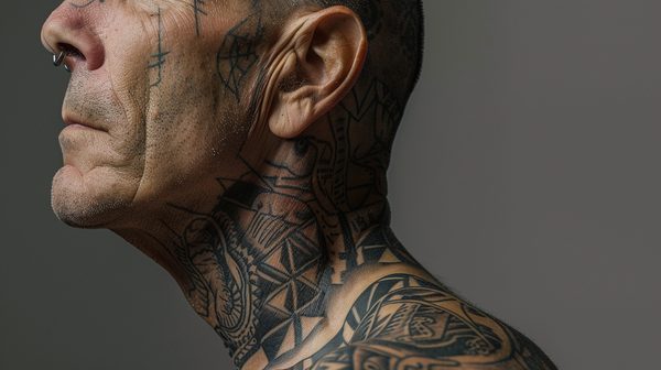 Tatouage homme cou : douleur et esthétique en question